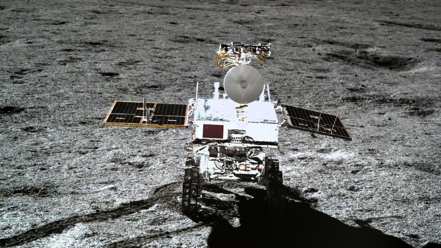 Sonda chinesa Chang"e-4 pousou no lado oculto da Lua em janeiro deste ano - AFP