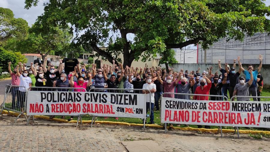 Policiais civis do Rio Grande do Norte paralisam atividades - Sinpol-RN/Divulgação