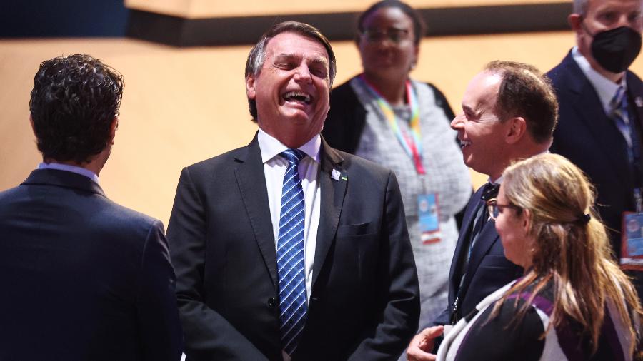 Jair Bolsonaro rindo durante plenária da Cúpula das Américas - Mario Tama/Getty Images