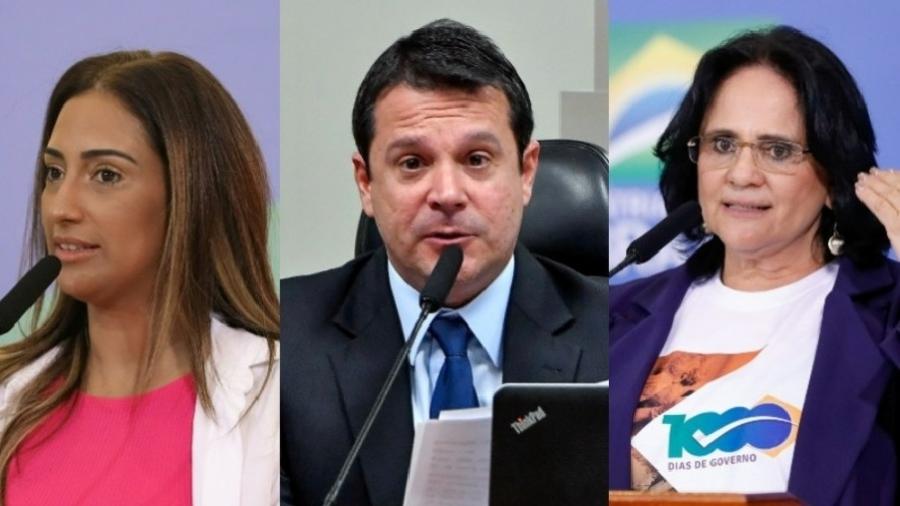 Flávia Arruda (PL), Reguffe (União Brasil) e Damares Alves (Republicanos) lideram pesquisas para o Senado no DF - Agência Senado e Agência Brasil/Montagem UOL