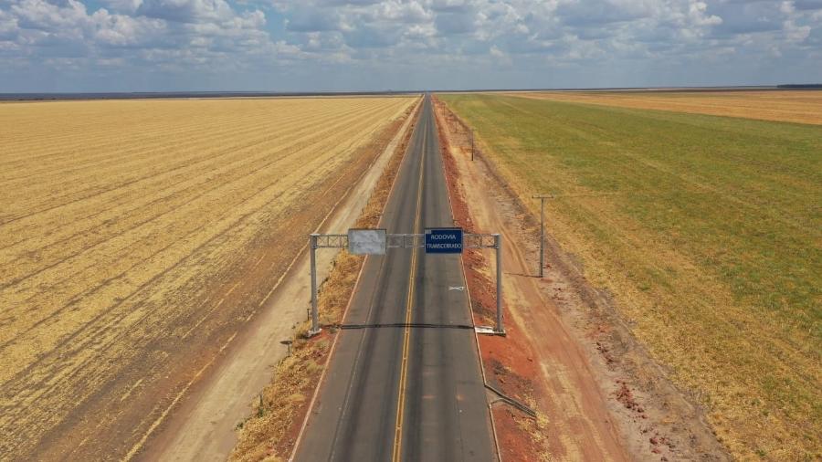 Transcerrado, rota de escoamento da produção do Matopiba, mostra um deserto de soja em área antes coberta por vegetação nativa do cerrado - Governo do Piauí/Divulgação