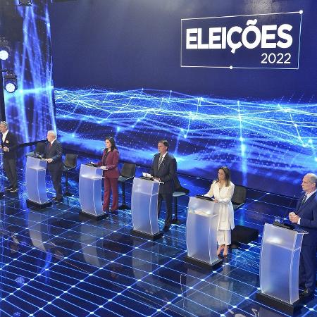 Presidenciáveis no debate presidencial UOL, Band, Folha de S.Paulo e TV Cultura - Comunicação Band
