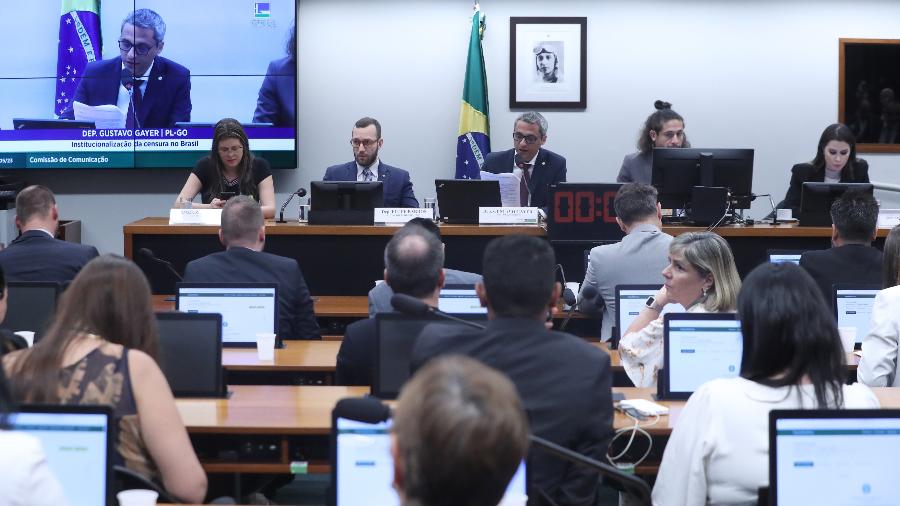 Comissão de Comunicação faz audiência pública sobre a "institucionalização da censura no Brasil", tema emplacado por deputado bolsonarista - Bruno Spada /Câmara dos Deputados