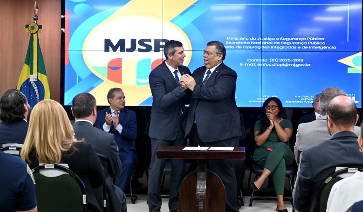 2.out.2023 - O secretário da Segurança da Bahia, Marcelo Werner, e o ministro da Justiça e Segurança Pública, Flávio Dino