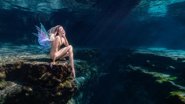 1º lugar Underwater Digital Art - Justin Lutsky - "Water Sprite"