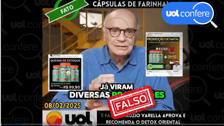 Anúncio fraudulento manipula imagem de Drauzio, usa logo do UOL e simula checagem