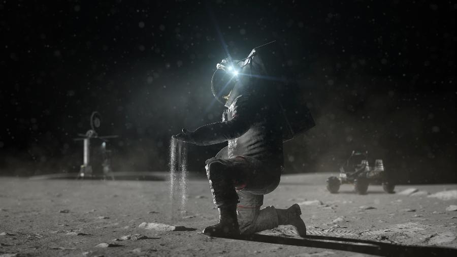 Programa Artemis: perspectiva artística do retorno do ser humano à exploração da superfície lunar - Divulgação/Nasa