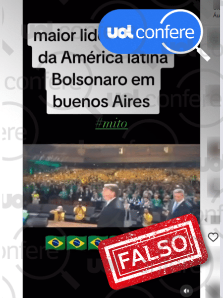 12.dez.2023 - Vídeo mostra Bolsonaro no Encontro Nacional do Agro, em agosto de 2022, em Brasília.