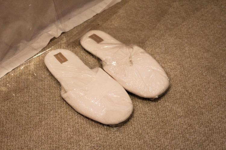 Pantufa usada pelo papa Francisco durante a sua passagem pela pousada Pantufa usada pelo papa Francisco durante a sua passagem pela pousada