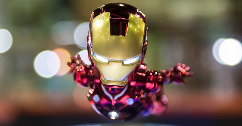 23.jul.2015 - Boneco do Homem de Ferro é exposto na 17º Ani-Com & Games, em centro de convenções de Hong Kong, na China