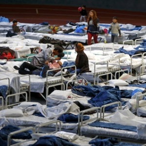 Refugiados descansam em abrigo na Alemanha - Kai Pfaffenbach/Reuters