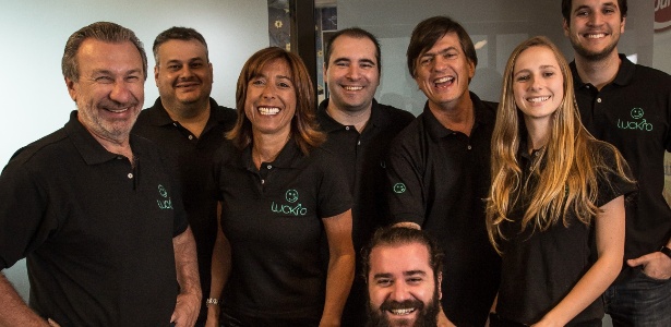 Diretores da rede social Luckro durante lançamento do aplicativo em São Paulo - Ricardo Nogueira/RAW Agência de Imagem