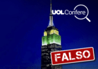 Prédio Empire State, em NY, não homenageou Bolsonaro com luzes coloridas - Arte/UOL