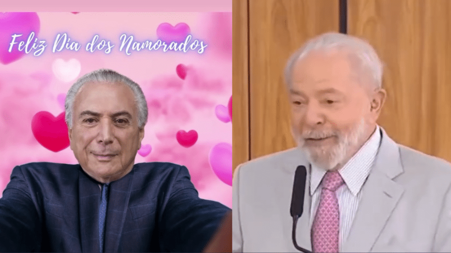 Ex-presidente Michel Temer e presidente Lula - Reprodução do Instagram e reprodução de vídeo