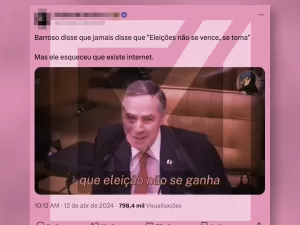 Barroso reproduzia relato de senador quando falou sobre eleição em Roraima
