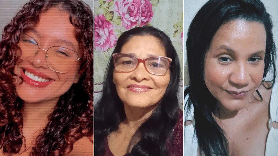 Da esquerda para direita: Heloíse Ferreira da Silva, Rosimeire Barro e Thamires Caroline da Silva