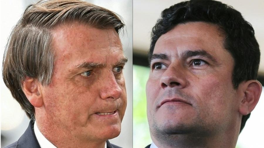 Após demissão de Moro (dir.), Bolsonaro chegou a chamar seu ex-ministro de "Judas" - AFP via BBC