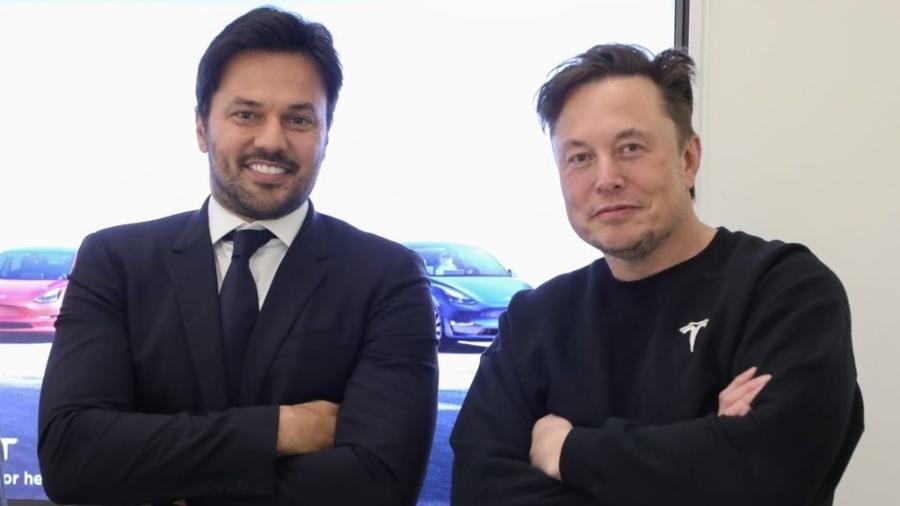 Fábio Faria e Elon Musk se reuniram em 2021 para discutir conectividade na Amazônia  - Reprodução/Twitter
