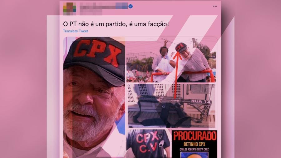 13.out.2022 - É falso que sigla em boné usado por Lula (PT) tenha relação com crime organizado do Rio - Projeto Comprova