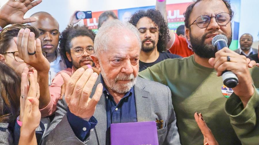 Lula em evento com evangélicos durante a campanha de 2022