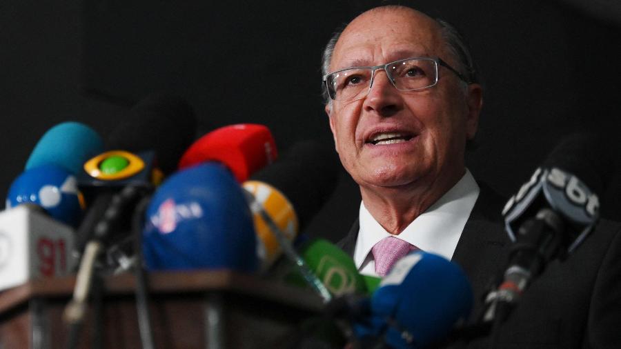 O vice-presidente eleito Geraldo Alckmin (PSB) durante transição em Brasília - EVARISTO SA / AFP