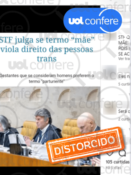 26.set.2024 - STF não vai proibir uso do termo "mãe" em documento de recém-nascidos