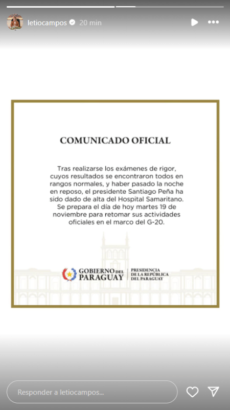 Comunicado oficial 