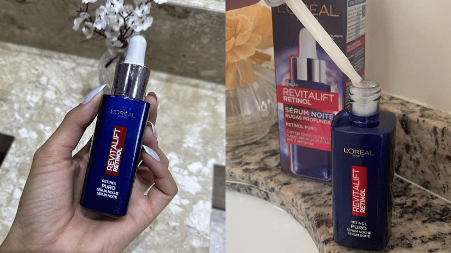 A fórmula do sérum possui retinol puro, que ajuda a reduzir rugas e uniformizar o tom da pele A fórmula do sérum possui retinol puro, que ajuda a reduzir rugas e uniformizar o tom da pele