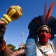 24.jul.2021 -  Manifestantes realizaram na manhã de hoje protestos contra o governo do presidente Jair Bolsonaro, no Rio - Ide Gomes/Framephoto/Estadão Conteúdo