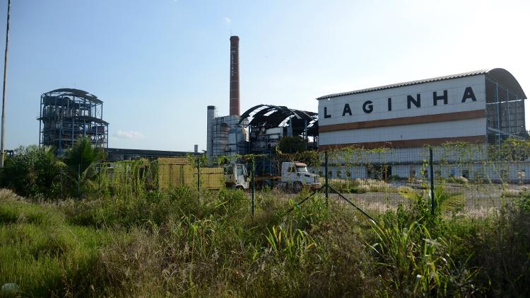 Fachada da usina Laginha, em Alagoas