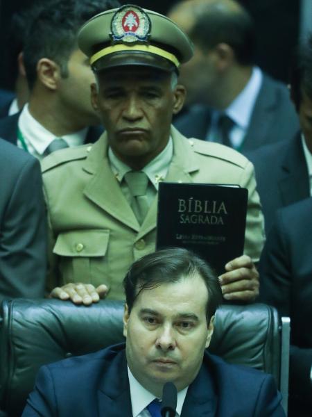 Rodrigo Maia, presidente da Camara dos Deputados, durante Sessão do posse, dos novos deputados - 01.fev.2019 - Bruno Spada/Tripé Imagem/Folhapress