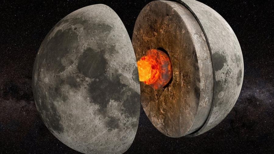 Há bilhões de anos, o núcleo da Lua funcionava como um dínamo que gerava um campo magnético. - Getty Images