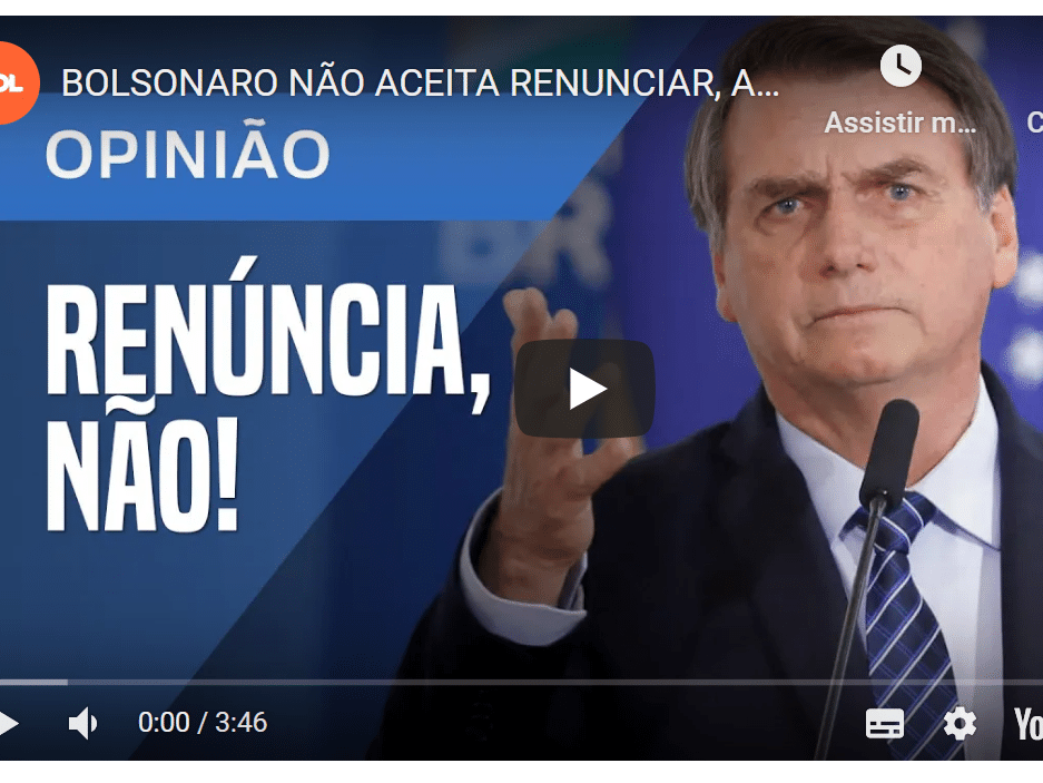 Bolsonaro não aceita renúncia e busca se recompor com Moro e Guedes