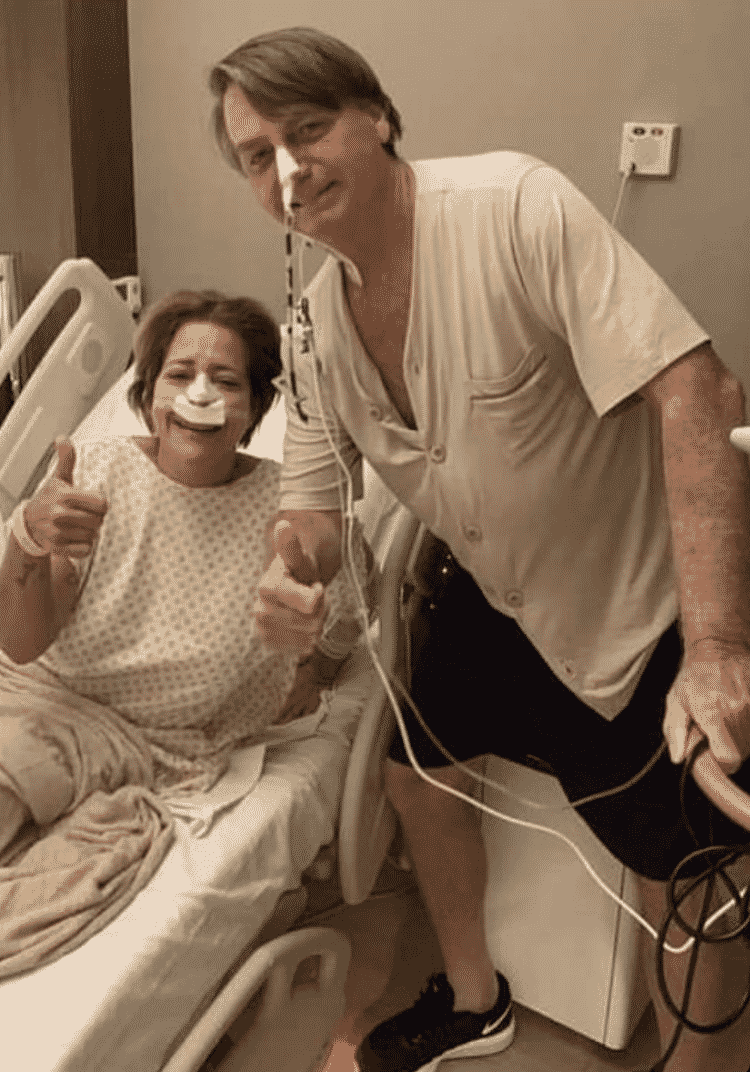 Michelle Bolsonaro posta foto de Jair Bolsonaro no hospital - Reprodução/Instagram - Reprodução/Instagram