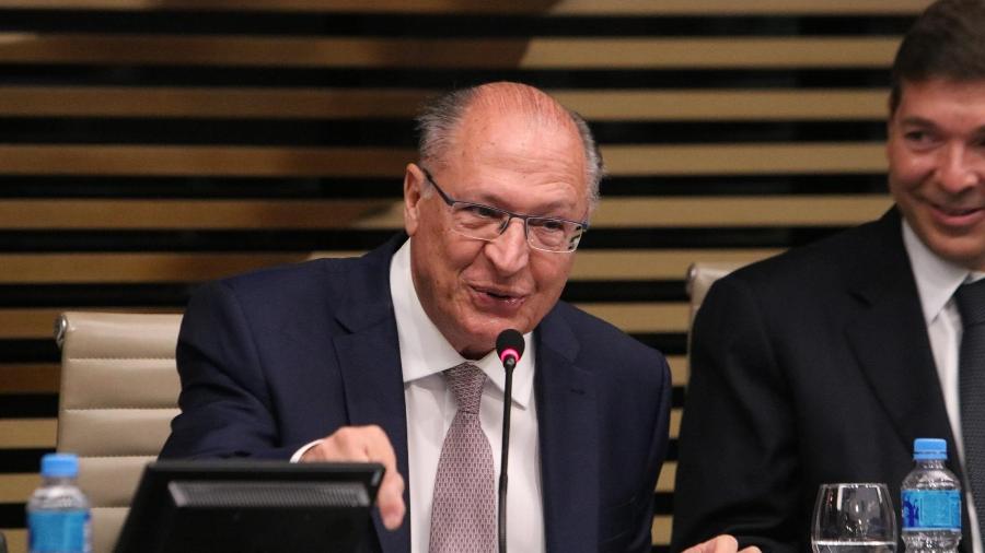 O vice-presidente Geraldo Alckmin durante reunião com a diretoria da Fiesp, na cidade de São Paulo