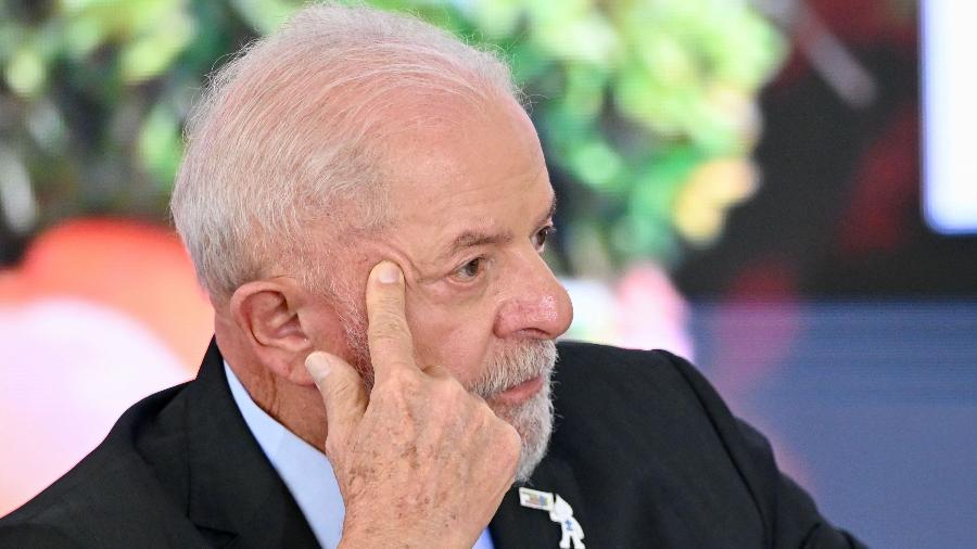 5.mar.2024 - O presidente Lula (PT) durante reunião do Consea no Palácio do Planalto