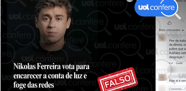 Nikolas Ferreira votou contra lei que pode encarecer conta de luz