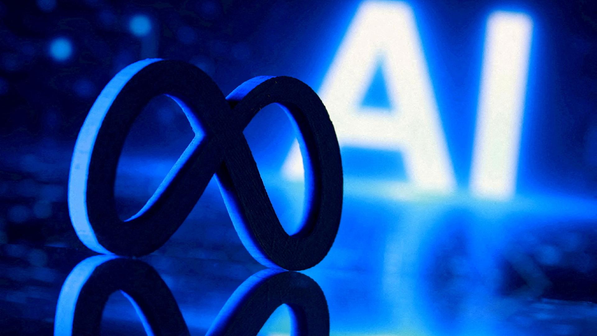 Logotipo da Meta impresso em 3D e a palavra "AI" aparecem nesta ilustração criada em 20 de julho de 2026
REUTERS/Dado Ruvic - undefined
