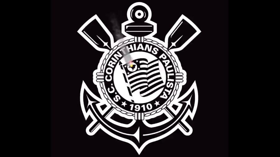 Em campanha, Corinthians colocou escudo em preto e branco e simulou fogo no mapa do Brasil - Reprodução