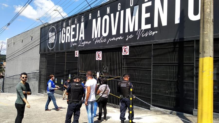 Igreja Movimento Comunidade Quadrangular, em Betim, é interditada por promover culto com aglomeração - Divulgação/Prefeitura de Betim