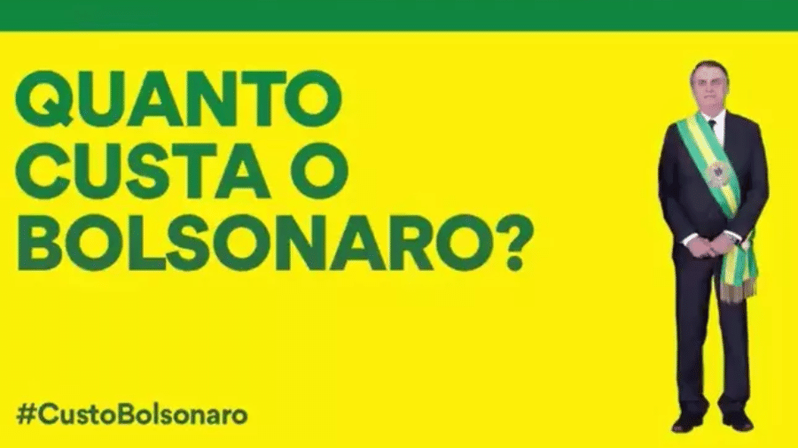 Vídeo intitulado "Custo Bolsonaro" viralizou nesta quinta-feira (4) - Reprodução