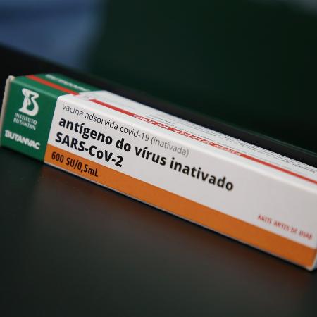 Caixa da ButanVac, a vacina contra a covid-19 nacional desenvolvida pelo Instituto Butantan - Divulgação/Governo do Estado de São Paulo