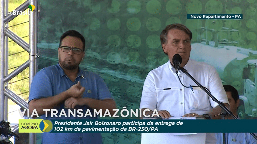 Bolsonaro durante evento em Novo Repartimento, no Pará - Reprodução