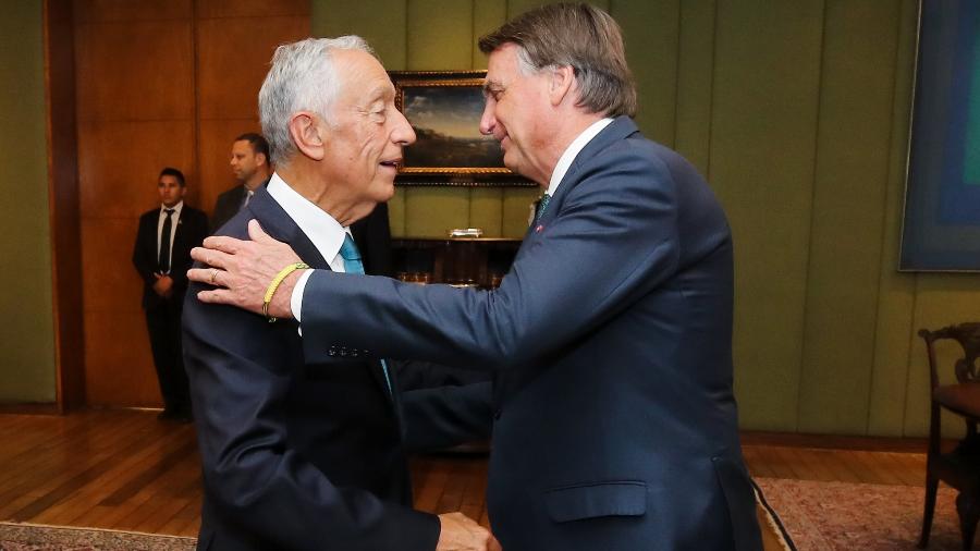 Os presidentes do Brasil e de Portugal, Jair Bolsonaro e Marcelo Rebelo de Sousa, se encontraram às vésperas da comemoração do Sete de Setembro - Isac Nóbrega/PR