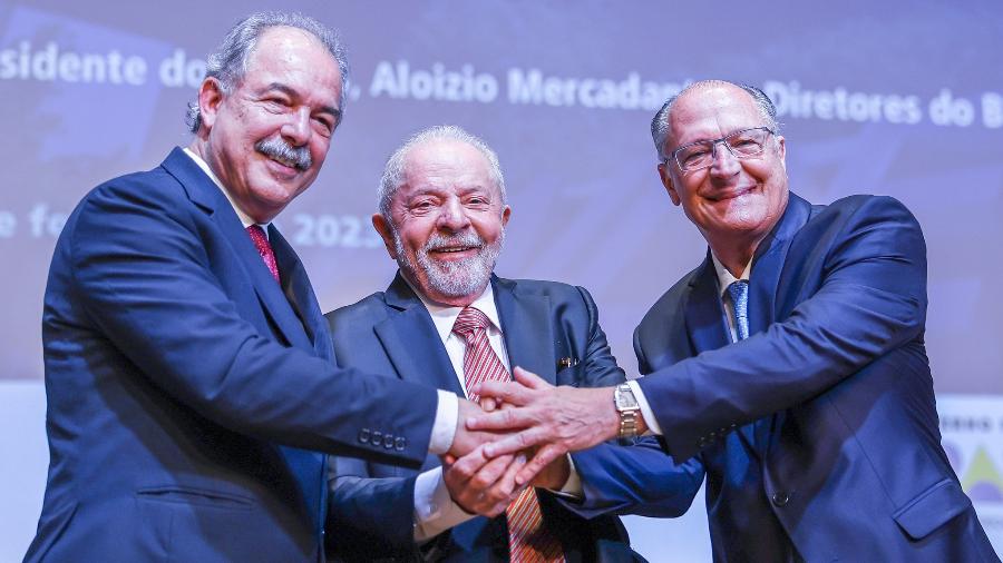 Aloizio Mercadante, Lula e Geraldo Alckmin - Ricardo Stuckert/PR