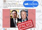 Musk não comprou ABC e nem foi xingado por Alec Baldwin em programa - Arte/UOL Confere sobre reprodução/Facebook