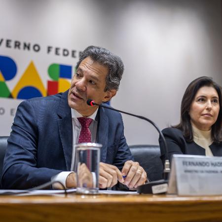 Fernando Haddad e Simone Tebet Fernando Haddad e Simone Tebet