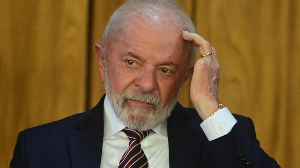 O presidente Lula durante evento no Palácio do Planalto, em Brasília