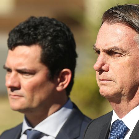 O Presidente Jair Bolsonaro e o Ministro da Justiça Sérgio Moro - Andre Coelho/Folhapress