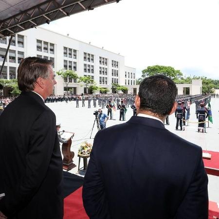 Presidente Jair Bolsonaro na formatura da Aman, realizada na tarde de sábado (26). A festa aconteceria à noite. - Clauber Cleber Caetano - PR